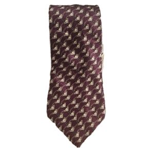 Vintage GRAHAM & LOCKWOOD Burgundy and Gold Men's SILK Tie